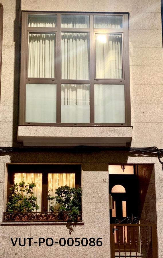 Villa Casa Centro O Grove Con Terraza Y Asador Exterior foto
