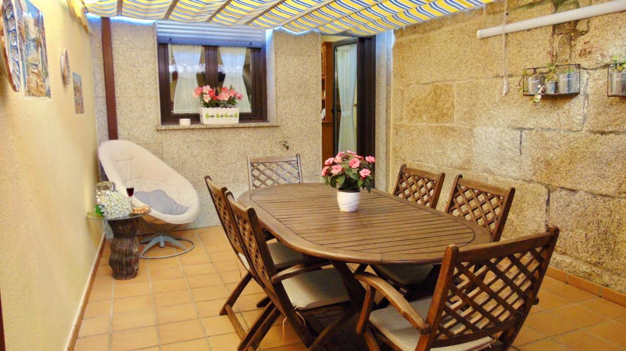 Villa Casa Centro O Grove Con Terraza Y Asador Exterior foto